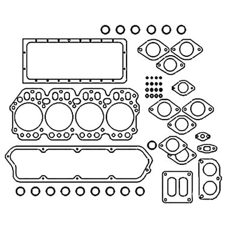 Aftermarket Upper Gasket Set Fits Ford New Holland Tractor TW15 TW25 TW30 86 ECPN6008BA